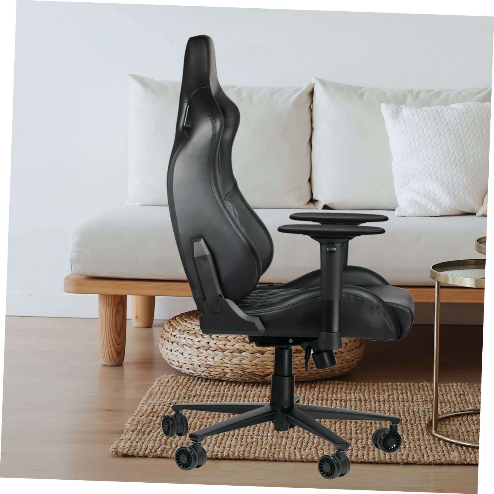 HOMSFOU Armlehnenpolster 2er Set Grau - Weiche Stuhlarmlehnen Bezüge Mit Taschen Für Bürostuhl