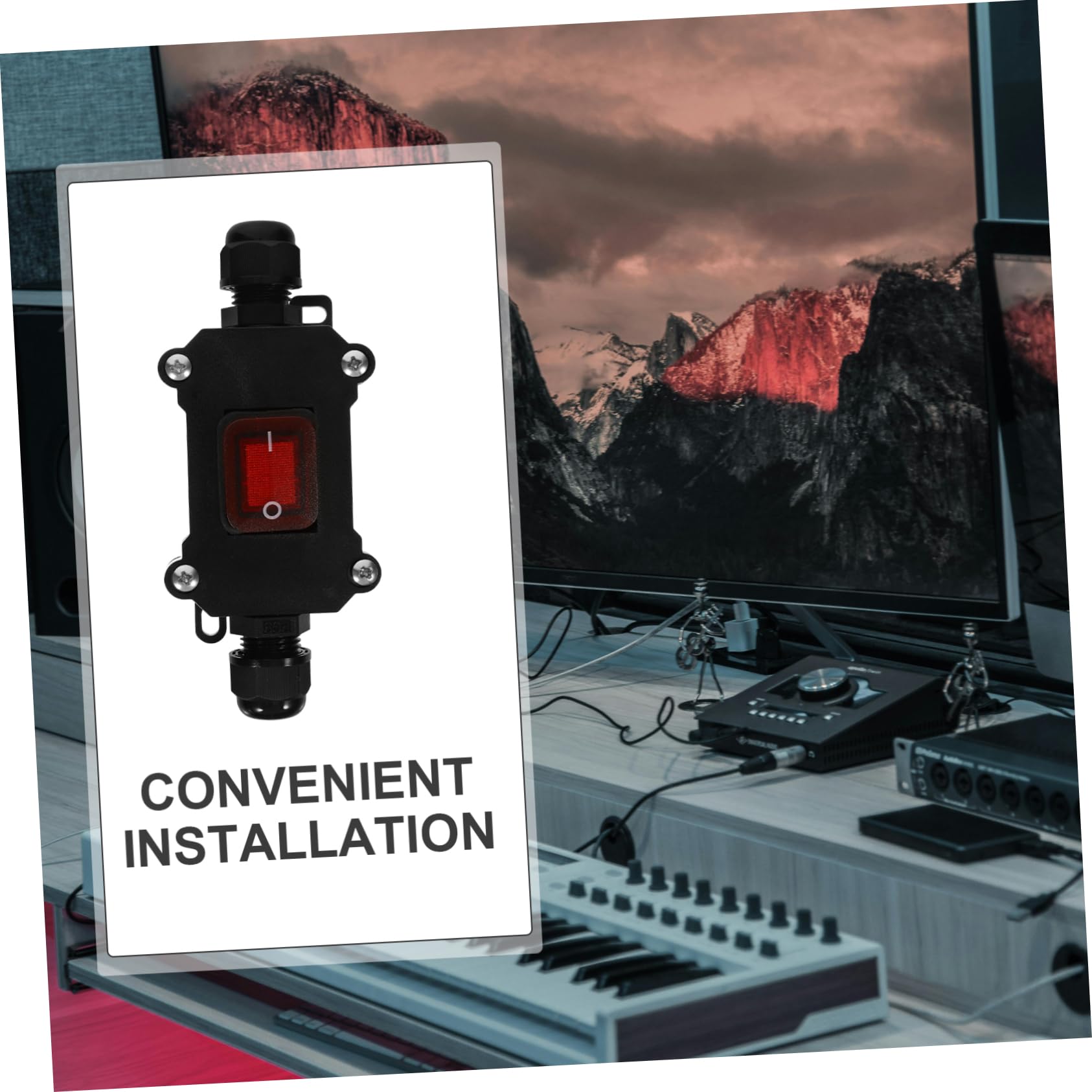 PartyKindom Sturdy Imported Toggle Switch Outdoor Heavy Duty Rocker Button On-Off Toggle Switch Wire