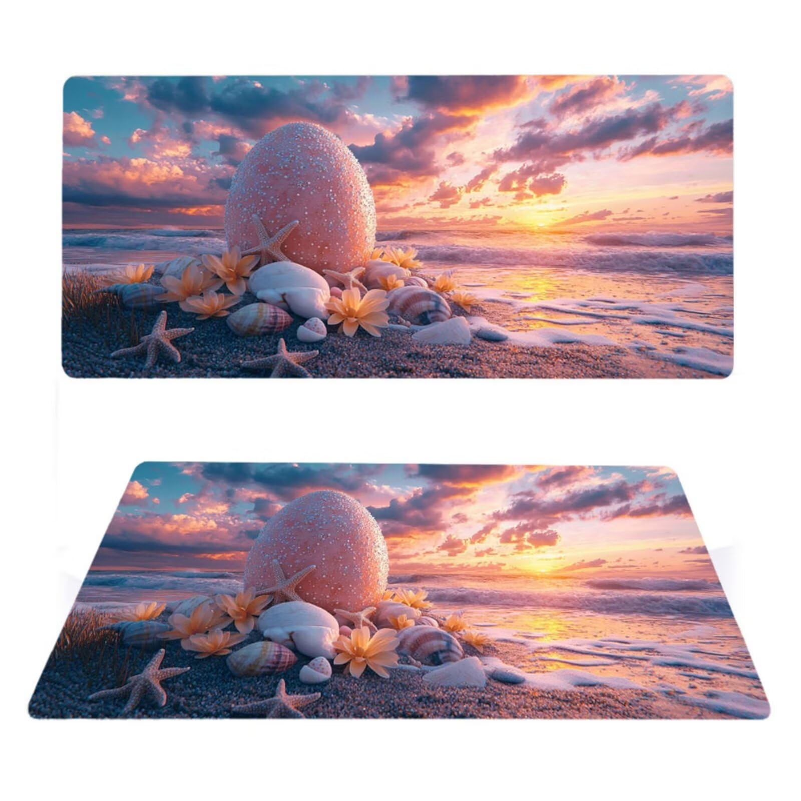 Podkładka pod mysz plażową, podkładka pod mysz do gier XXL 1200 x 600 x 5 mm, podkładka na biurko dla graczy, bardzo duża bezszwowa mata na stół dla graczy, antypoślizgowa podstawa, wodoodporna