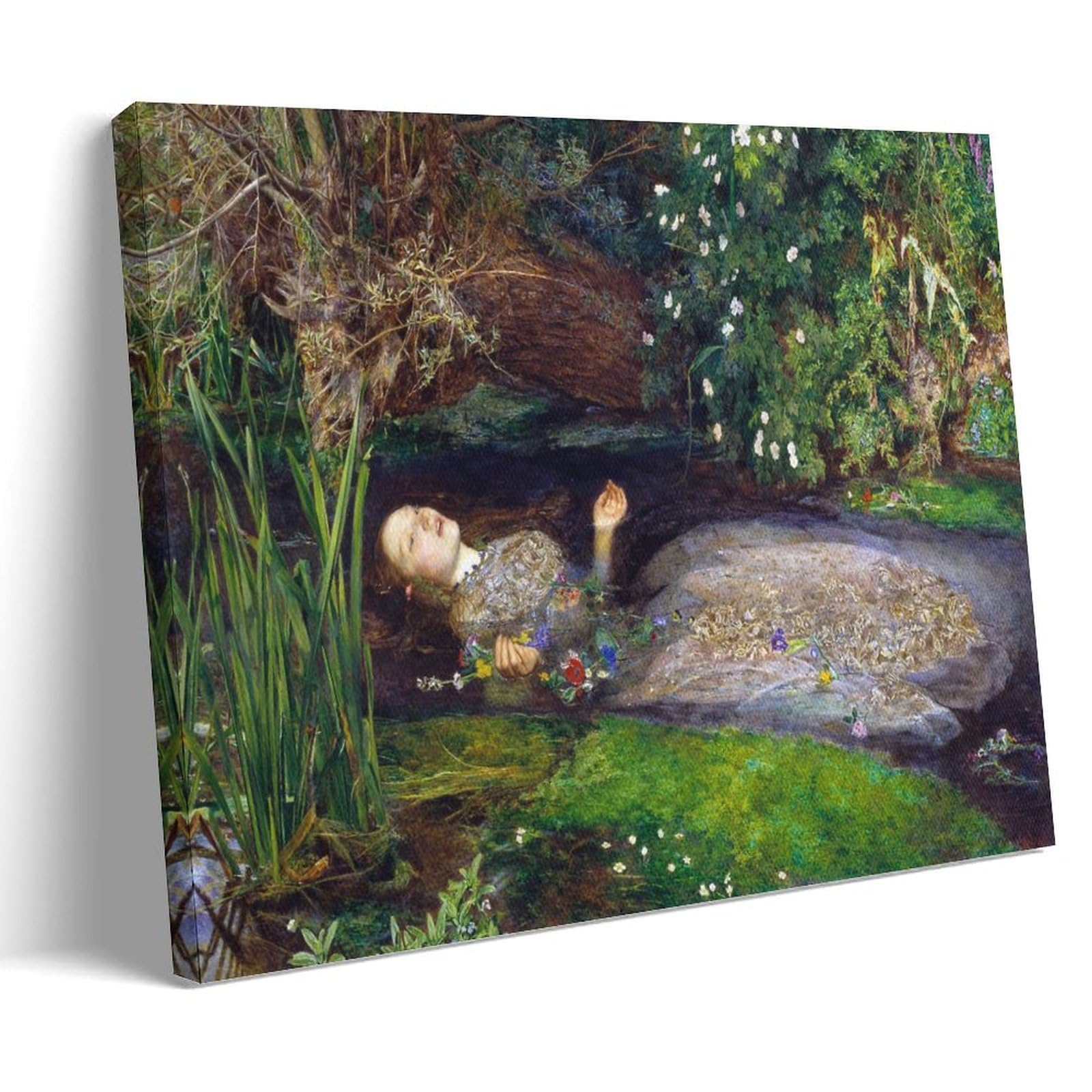Gajust Frame Ophelia Poster Ophelia Painted By John Everett Millais Circa 1851., Canvas Print Art Poster; ; 12X18inch(30X45cm)