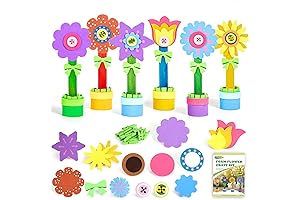 Ayfjovs 30 Pack Foam Flower Craft Kit for Mother's Day