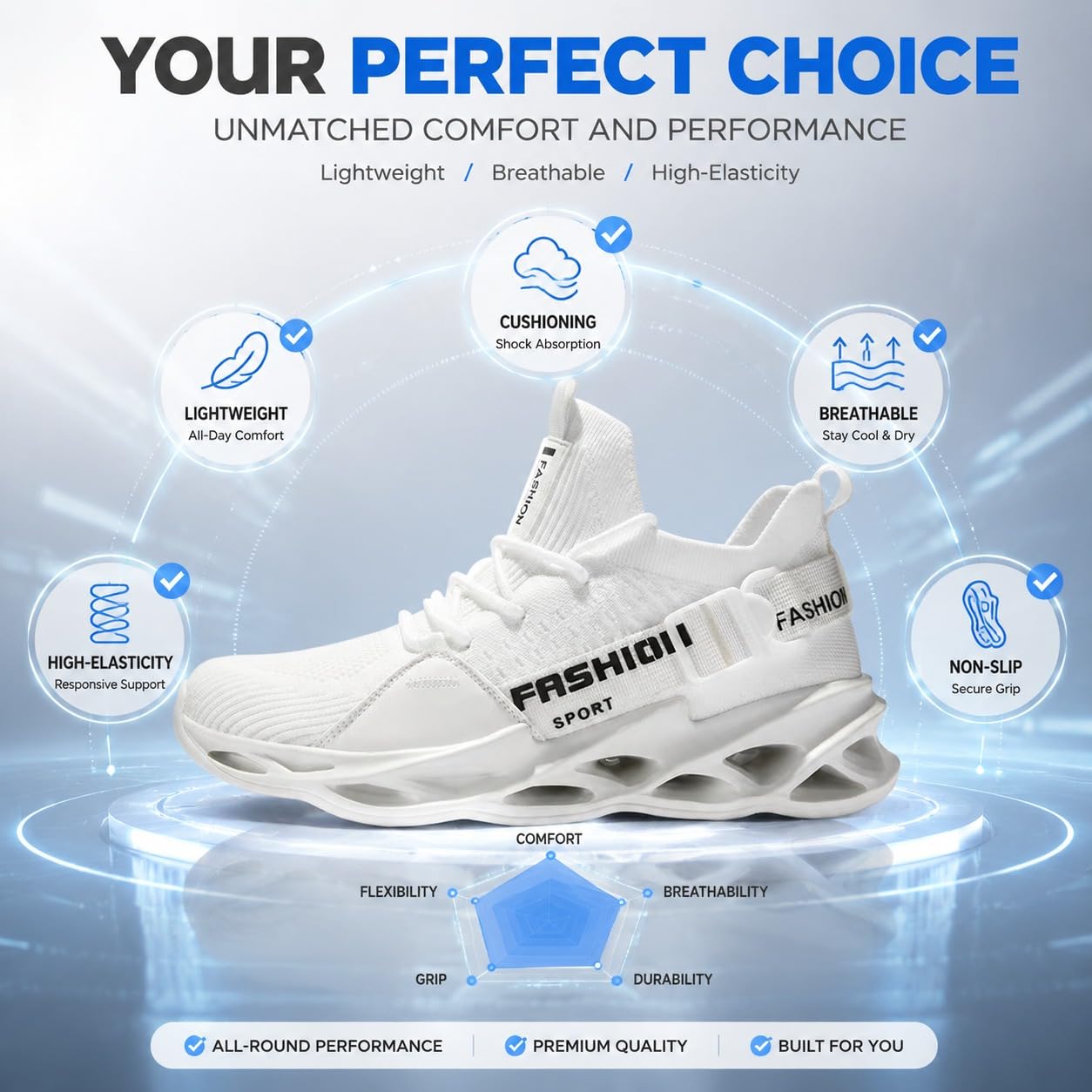 Chaussures de Sport Hommes Baskets Femmes Baskets Tennis Fitness Jogging Léger Respirant Chaussures Décontractées Mode Rue Chaussures de Course Chaussures de Course en Tricot