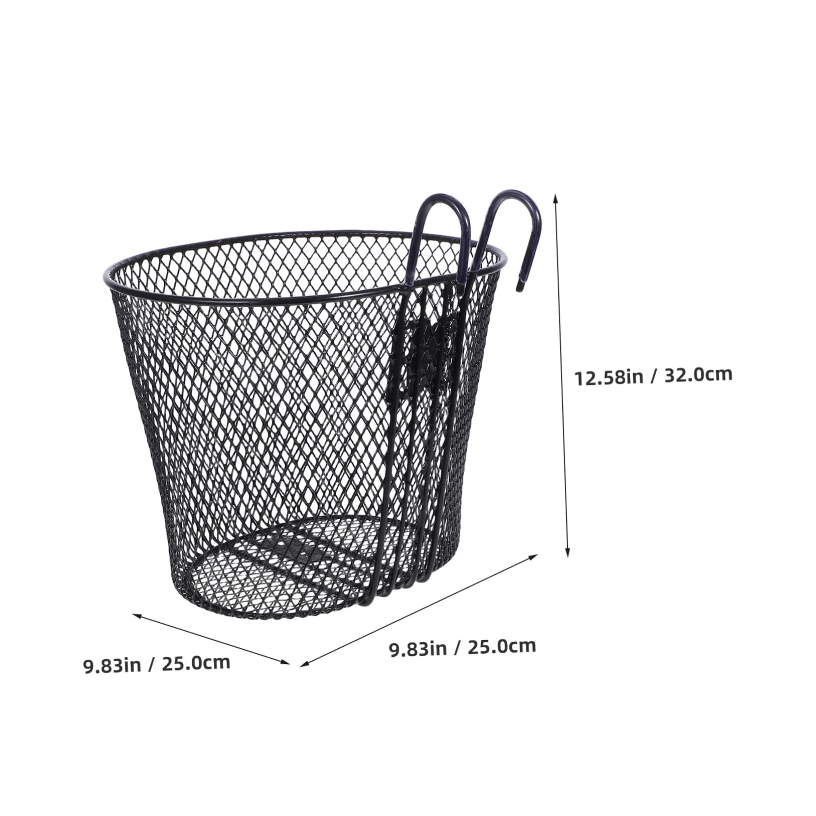 UPKOCH Cesta de Bicicleta Gancho de Hierro Negra Desmontable