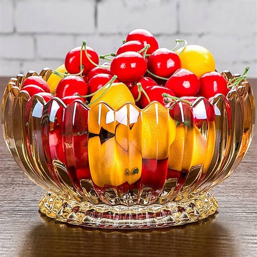 ジャス　フルーツボウル　 プレート Amazon｜ライトフルーツボウル、合金台座付きクリスタルガラス