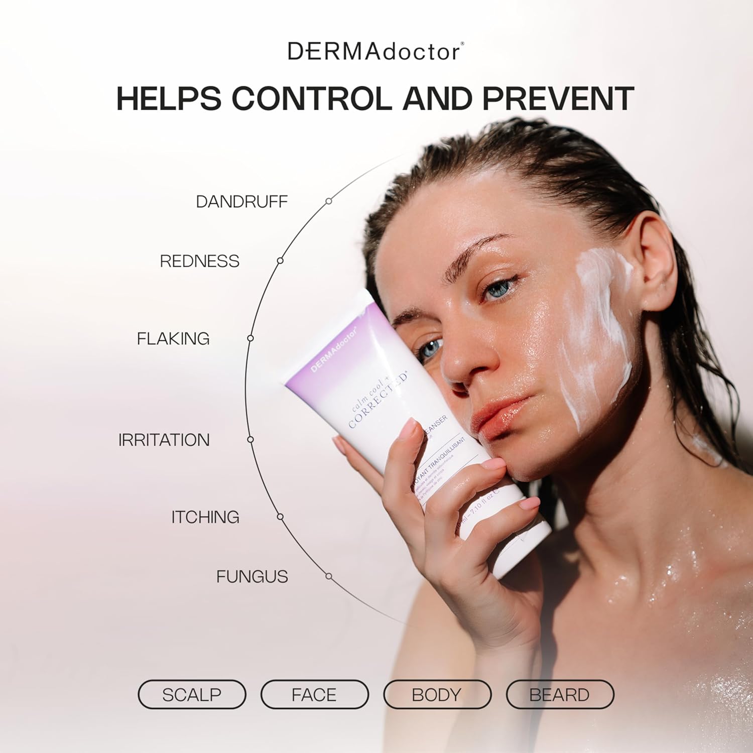 DERMAdoctor Seborrheic Dermatitis Shampoo – 2% Pyrithione Zinc Face Wash, Dermatologist Formulated Anti Dandruff Shampoo for Women, Itchy Scalp Treatment for Hair, Beard, Face & Body – 7.10 oz - Image 9