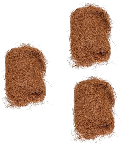 3 piezas de fibra de coco para forro de nido de pájaros, esterilizadas, alfombrillas de fibra de coco esterilizadas para macetas, cesta de flores