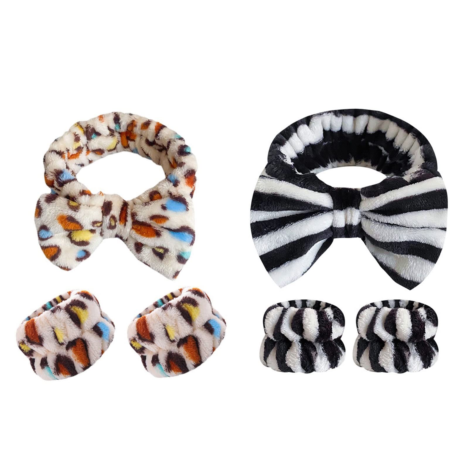 Bekecidi Set di 3 Fascia per Capelli Fasce da Polso, Fascia da Polso per Trucco Lavaggio del Viso Cura Della Pelle, Accessori per Capelli per Donne e Ragazze (Viola