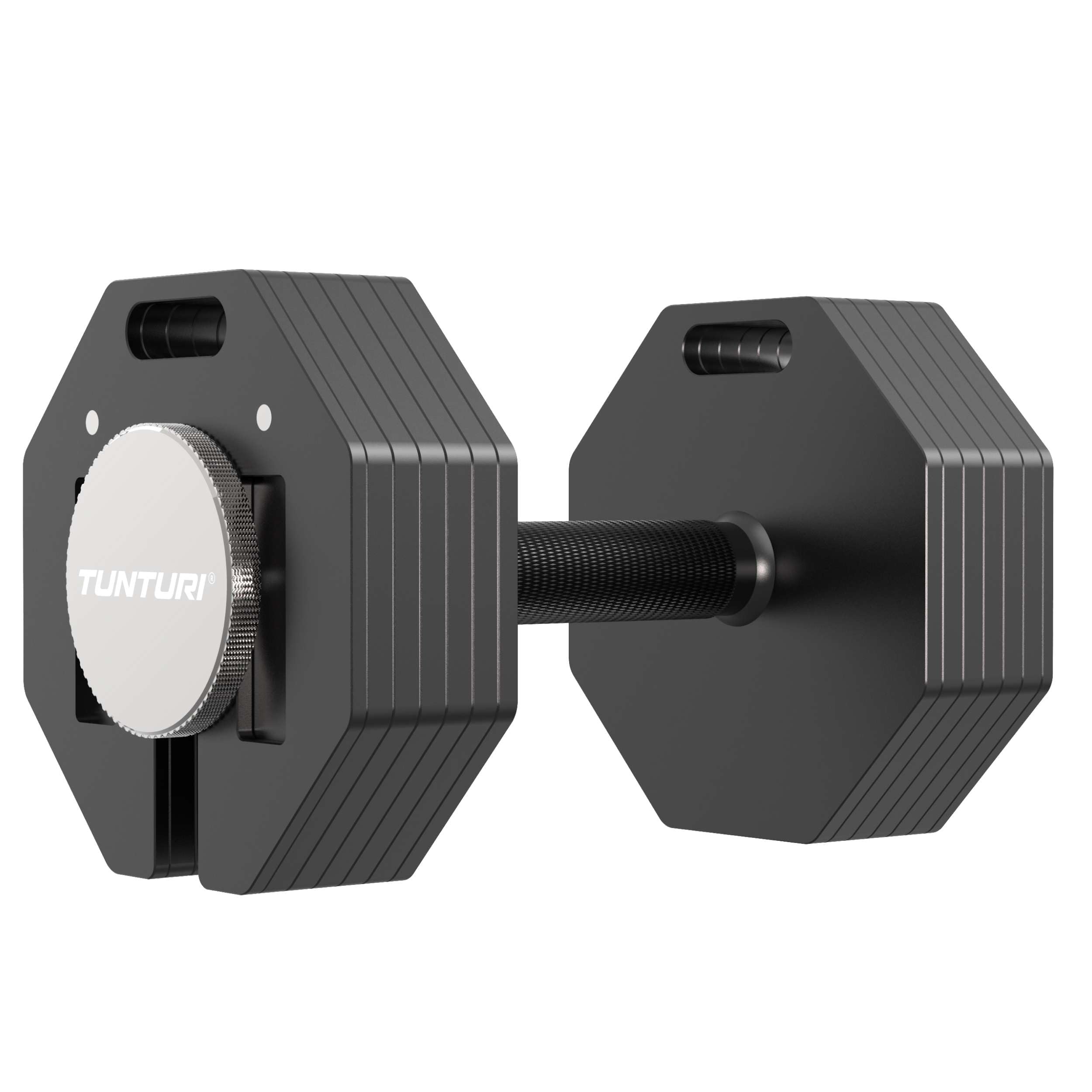 Tunturi Manubri regolabili Rapido - Set singolo - Regolabile da 4 a 28 kg - 25 pesi in uno - Set di pesi per la casa