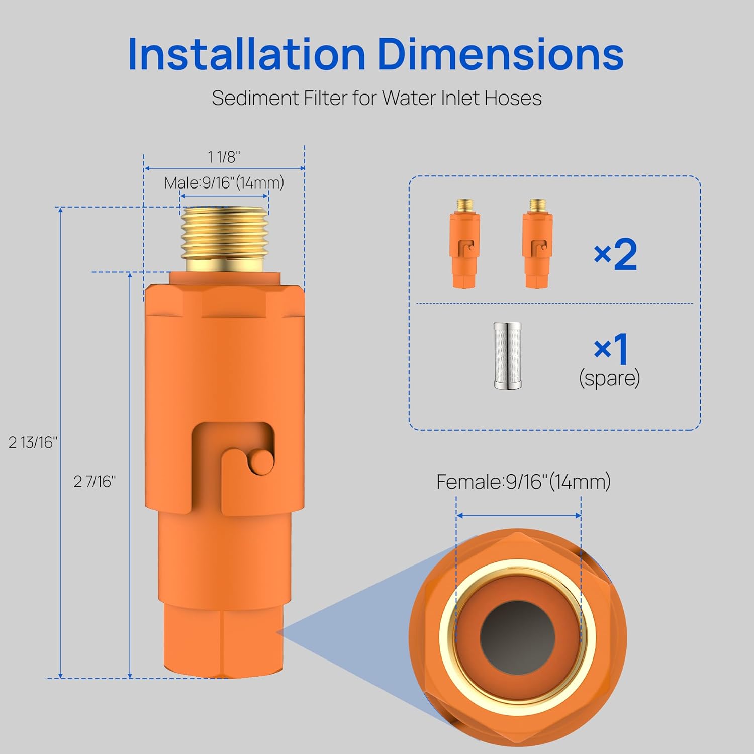 J-HVA Waterfall Bathroom Sink Faucet with 9/16"to 9/16" Under Sink Hose Sediment Water Filters (1 Pair ) - 4 Inch 2 Handles Faucet Lavatory Faucet Vanity Basin Faucets with Pop Up Drain & Supply Lines