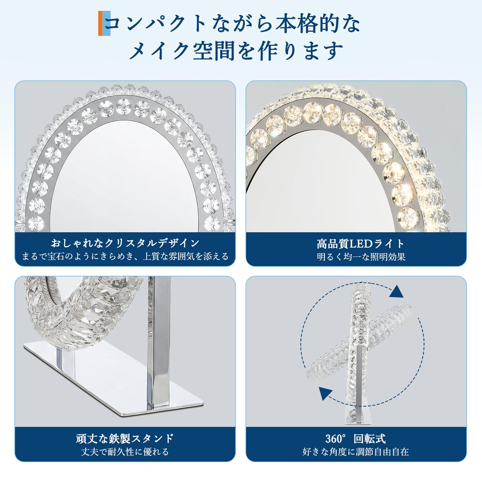 Amazon.co.jp: ガービー(Garvee) 女優ミラー ハリウッドミラー 化粧鏡
