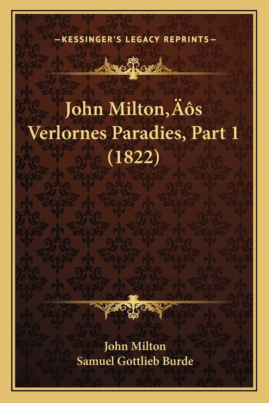 John Milton's Verlornes Paradies, Part 1 (1822)