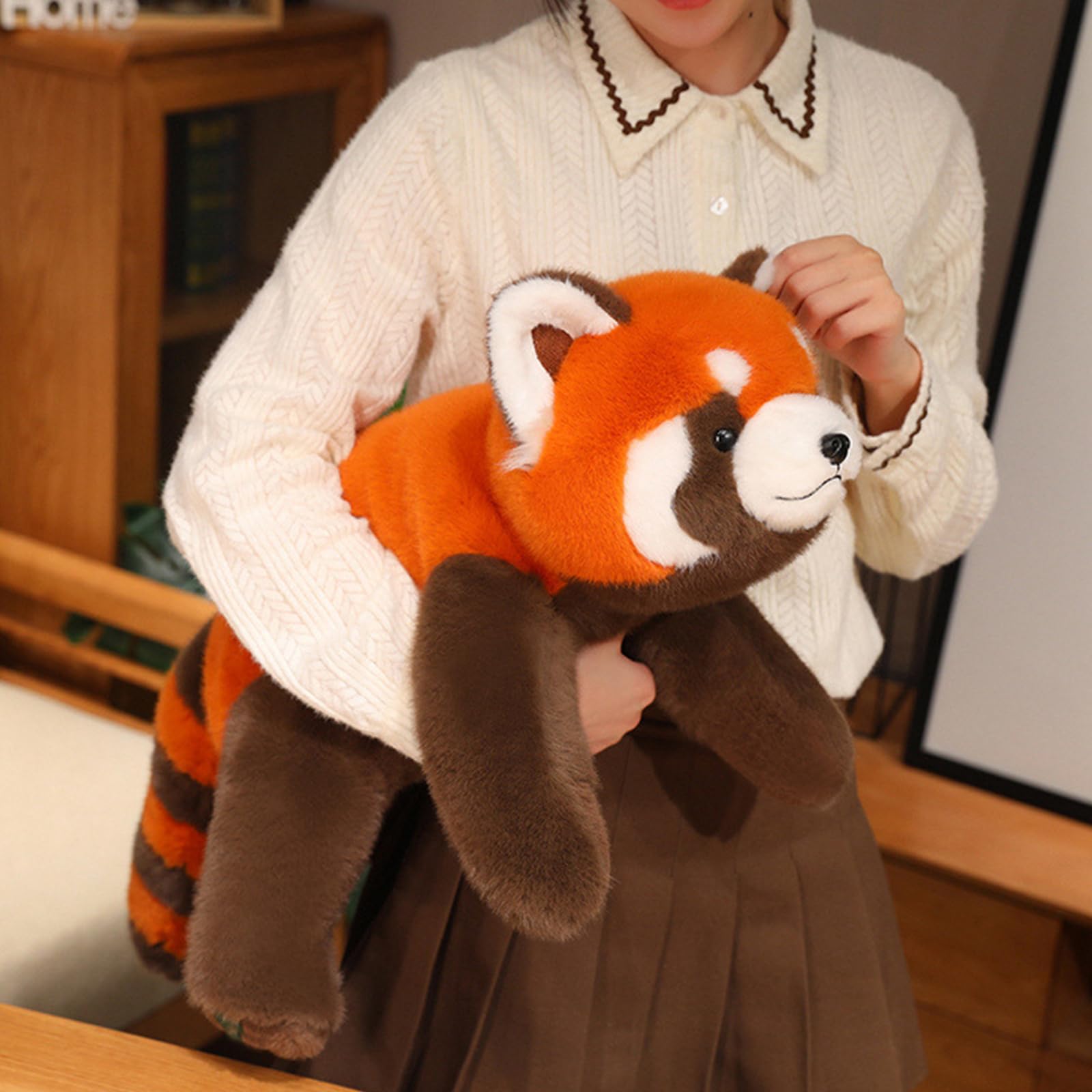 Ditucu Red Panda Stuffed Animal Realistic Plush Toys Cute Soft Hugging Plushies Gifts for Kids 22 inch