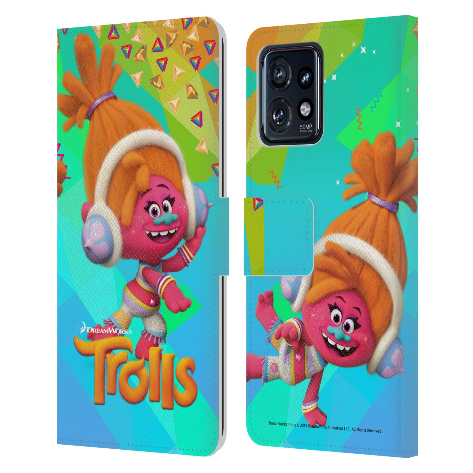 Head Case Designs Officially Licensed Trolls DJ Suki Snack Pack Leather Book Wallet Case Cover Compatible with Motorola Moto Edge 40 Pro