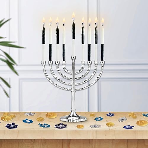 Miniatura 8 de Velas de Hanukkah sin goteo Rite Lite Chanukah azul y blanco a granel elección de colores paquete de 24 Mezcla y combina! Menorá