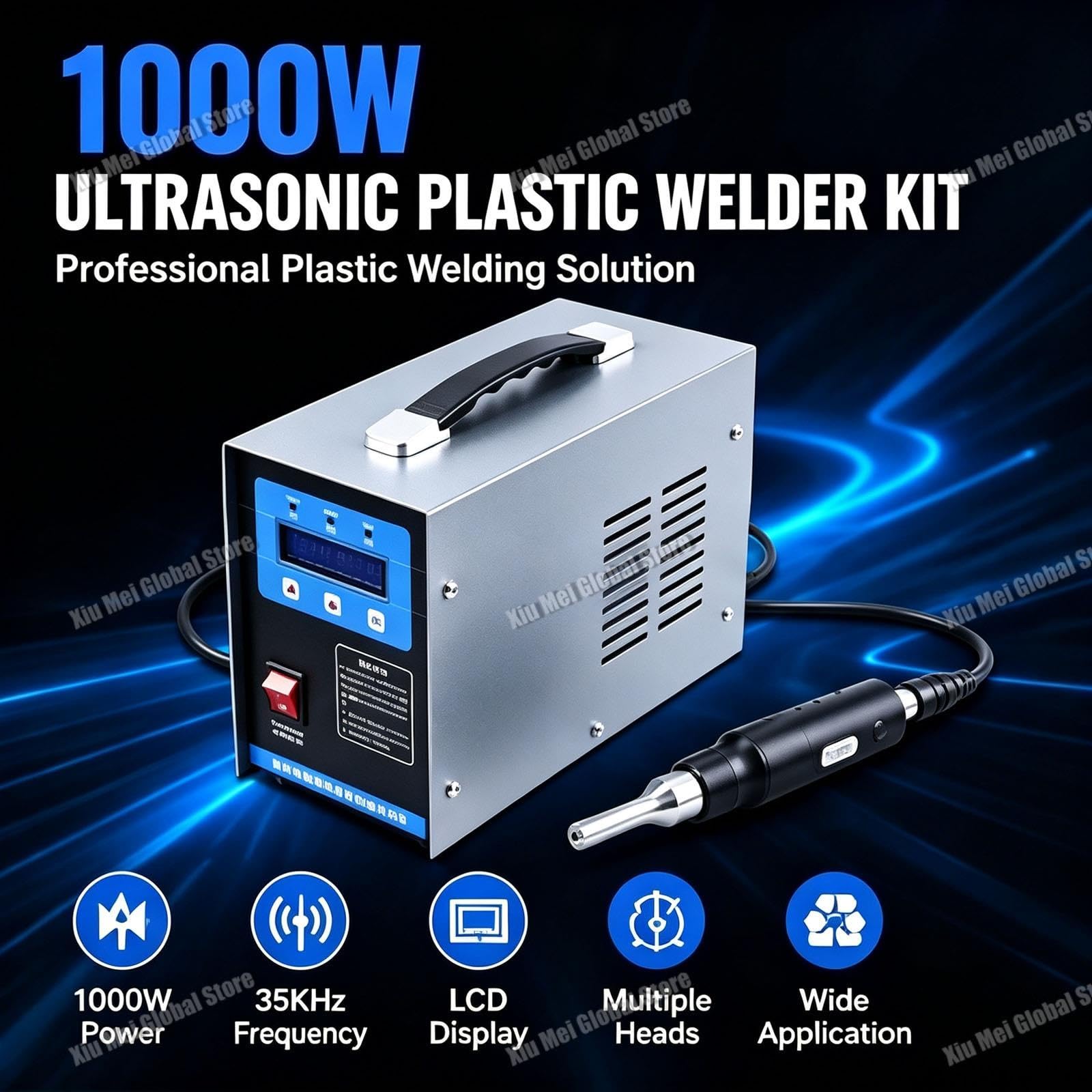 Kit Soldador Plástico Ultrasónico, Soldador Puntos Ultrasónico Mano 1000W