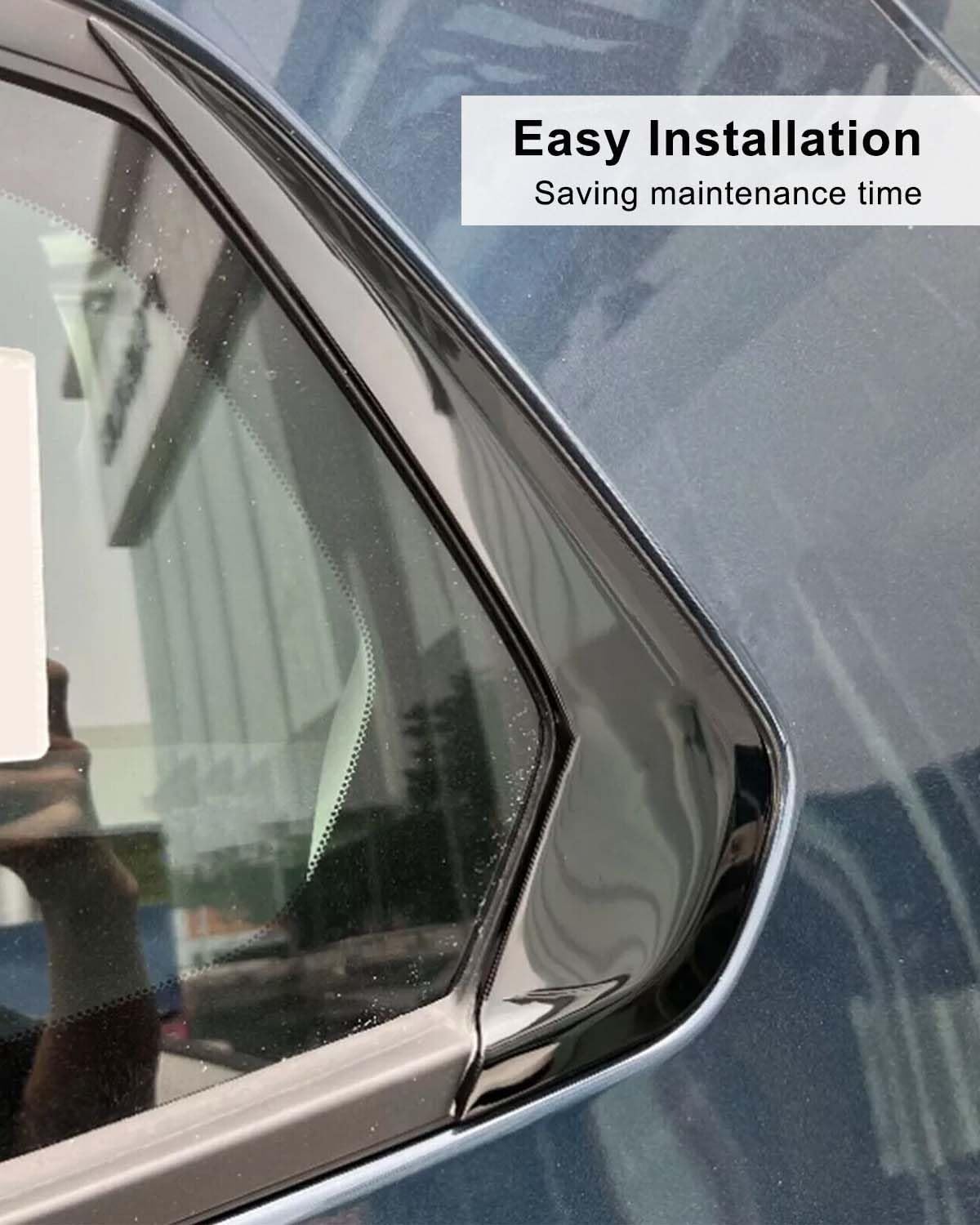 Rear Window Molding Trim Cover Fit for Mazda CX50 Accessories 2023 2024 2025, Driver and Passenger Side Window Trim, Glossy Black