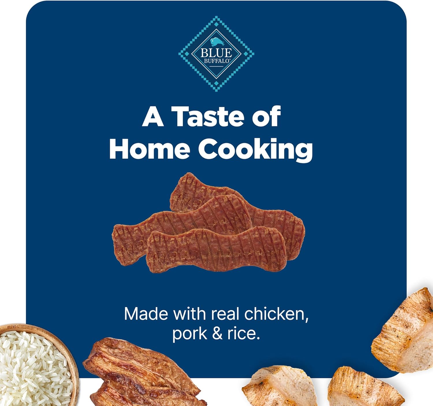 Blue Buffalo Nudges Homestyle Natural Dog Treats Chicken and Bacon, 16-oz Bag (Pack of 4)