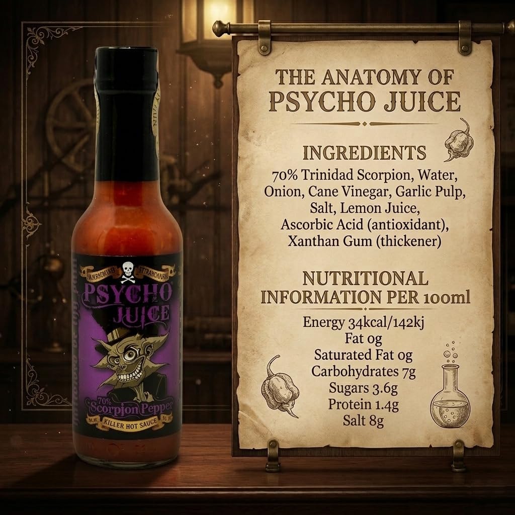 Psycho Juice Hot Chili Sauce 70% Scorpion Pepper