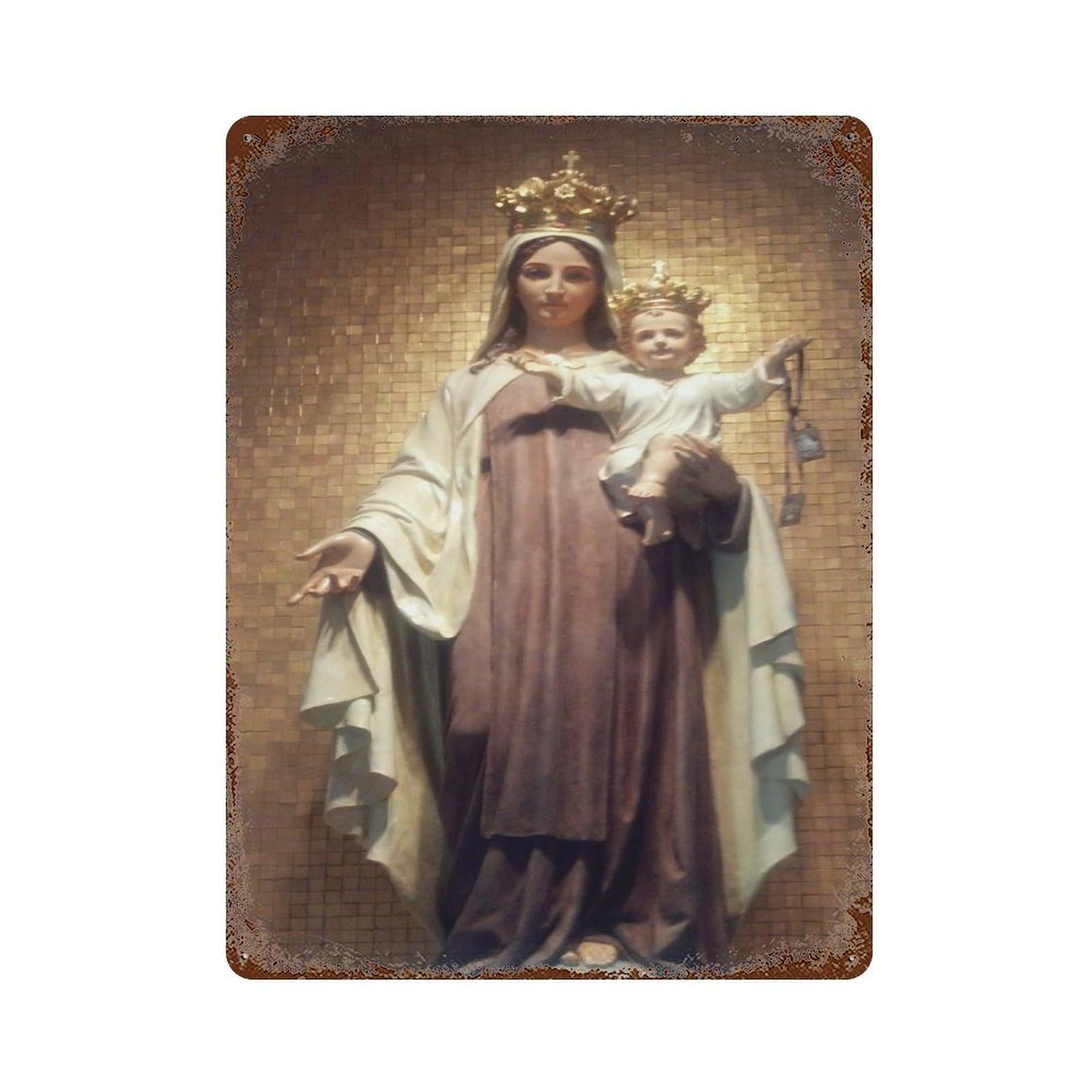 xiaoxiaoshen Our Lady of Carmen (5) Wall Decor Art Metal Tin Poster Modern Home Decor Art Home Bar Shop Decorations Vintage Sign 40x30cm