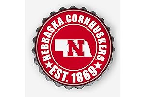 FOCO Nebraska Cornhuskers NCAA Bottle Cap Wall Sign