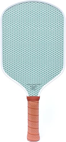 Miniatura 5 de Flying H - Pala de pickleball  Aprobado por USAPA  Superficie de fibra de carbono  Núcleo de panal  Diseño clásico  Agarre cómodo  Cubierta de