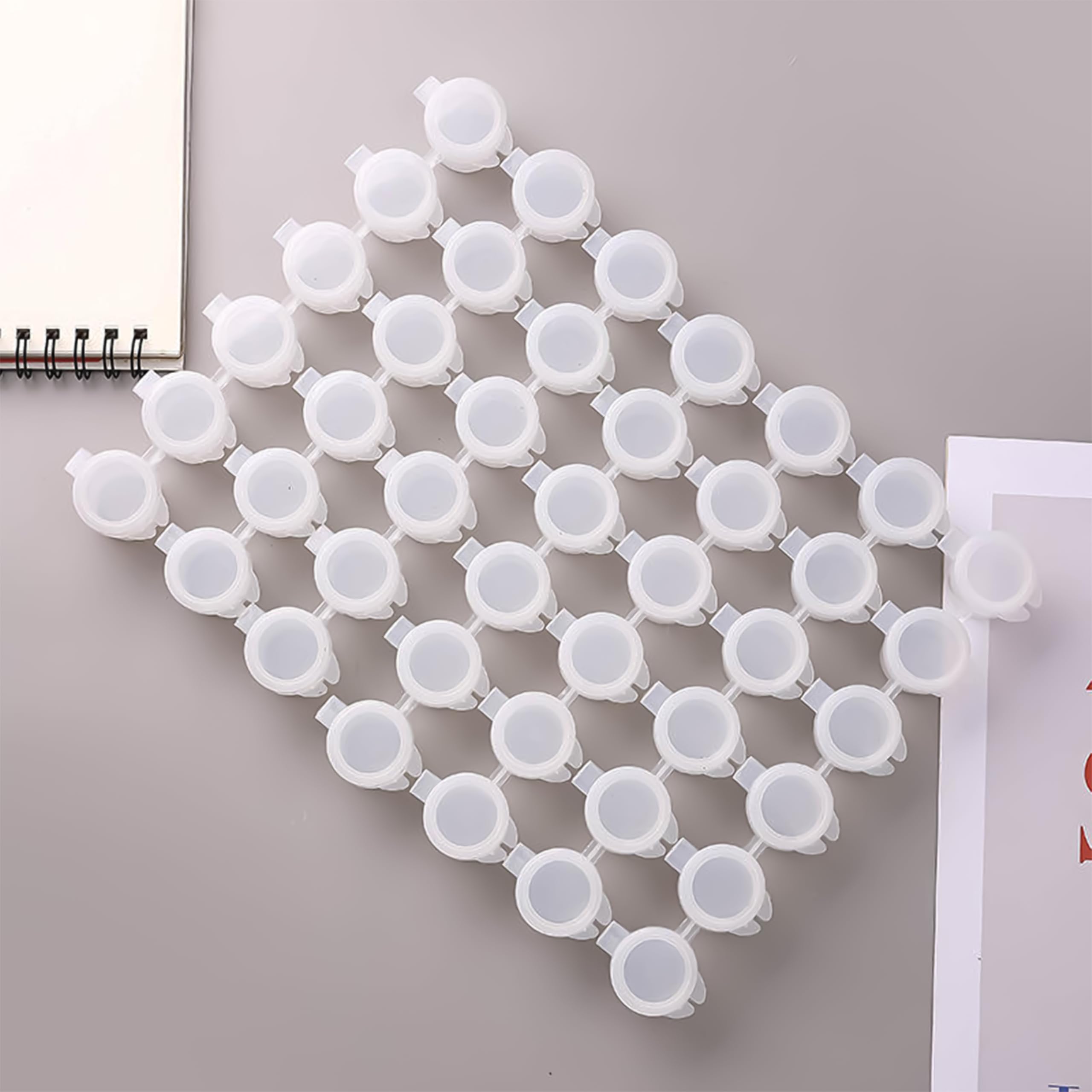 30-Pack 3ml Refillable Mini Paint Pots with Lids | Clear Plastic Empty Watercolor Containers | Small Artist Paint Jars, Storage Pods & Color Mixing Palette Strips for Acrylic, Gouache & Travel Art-image-23