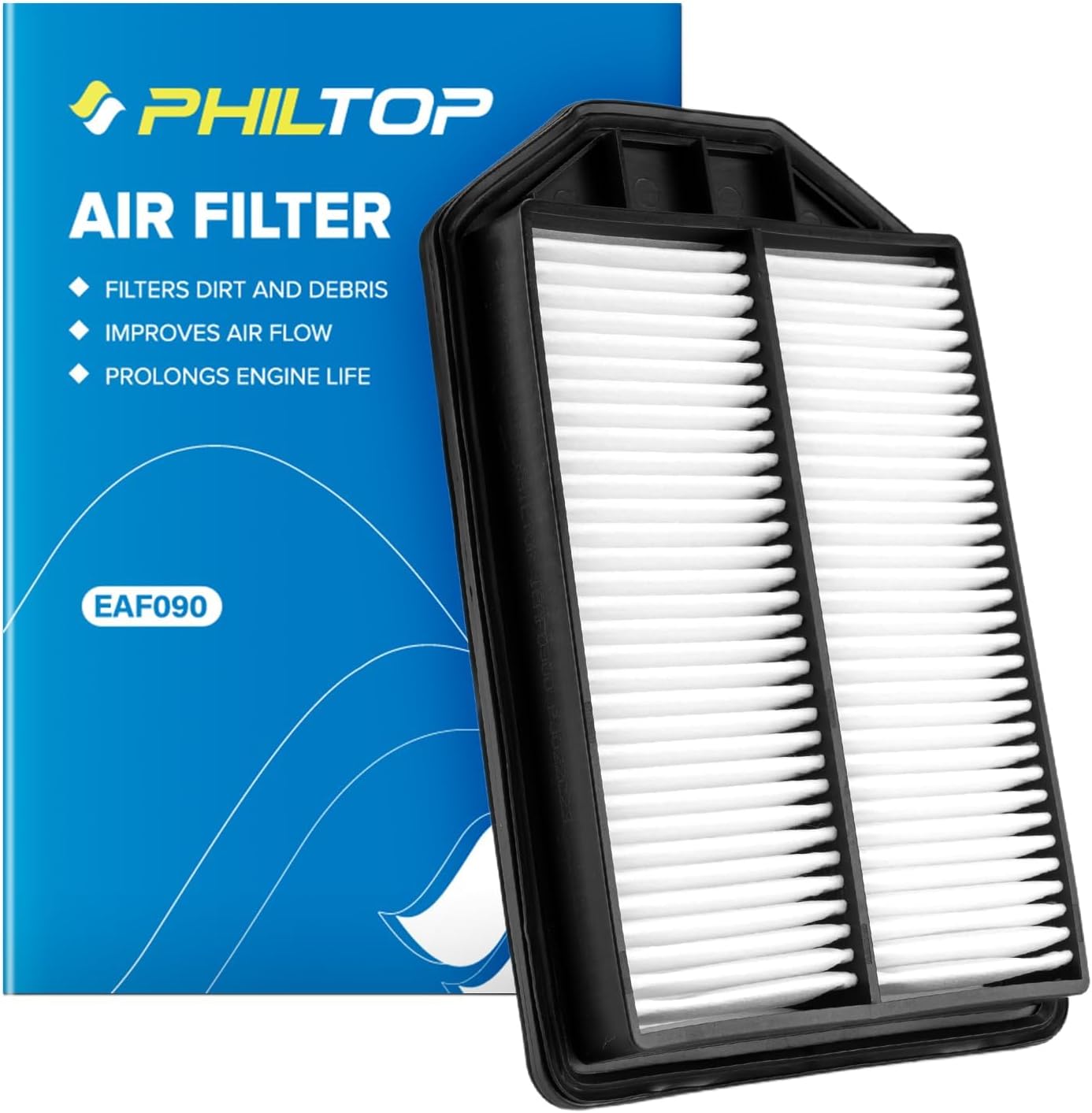 PHILTOP Engine Air Filter CA10344 Replacement for Honda CR-V 2007 2008 2009, L4 2.4L, Rigid Panel PHILTOP Engine Air Filter CA10344 Replacement for Honda CR-V 2007 2008 2009, L4 2.4L, Rigid Panel