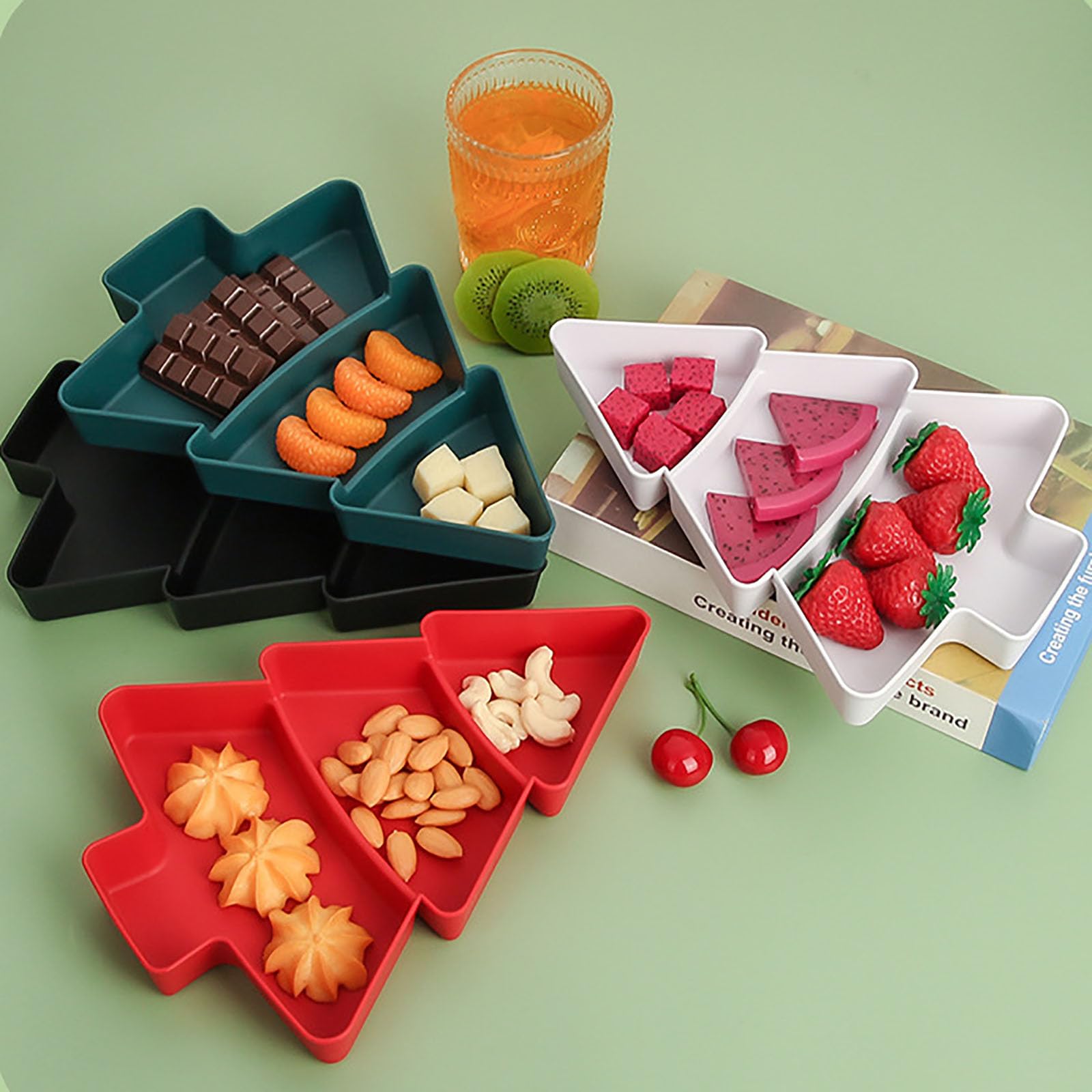 Amazon.co.jp: クリスマスツリー型プレート プラスチック クリスマス