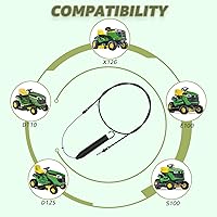 Vista 6 de Cable de control de toma de fuerza de repuesto GY22387 para John Deere D100 D105 D110 D120 D125 D130 E100 E110 E120 E130 L100 L105 L107 L110 L111