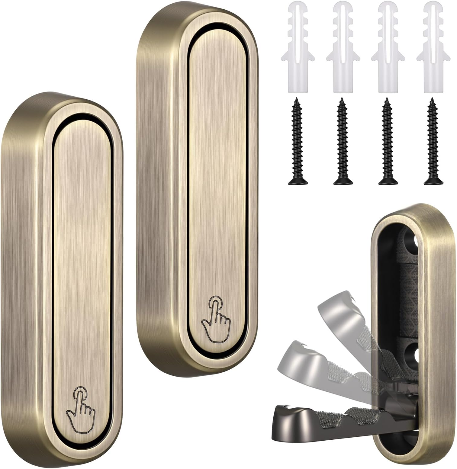LEIFIDE 2 Pcs Antique Folding Wall Hooks 2.87 Inch Heavy Duty Foldable Coat Hooks Folding Hangers for Hanging Coat Towel Key Hat Bag Backpack