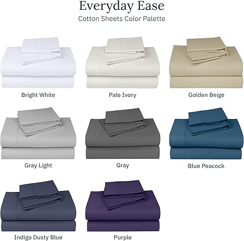 Vista 7 de Juego de sábanas de 400 hilos y 6 piezas, tamaño King, con 4 fundas de almohada, ropa de cama de 100 % algodón con tejido satinado, color azul 12