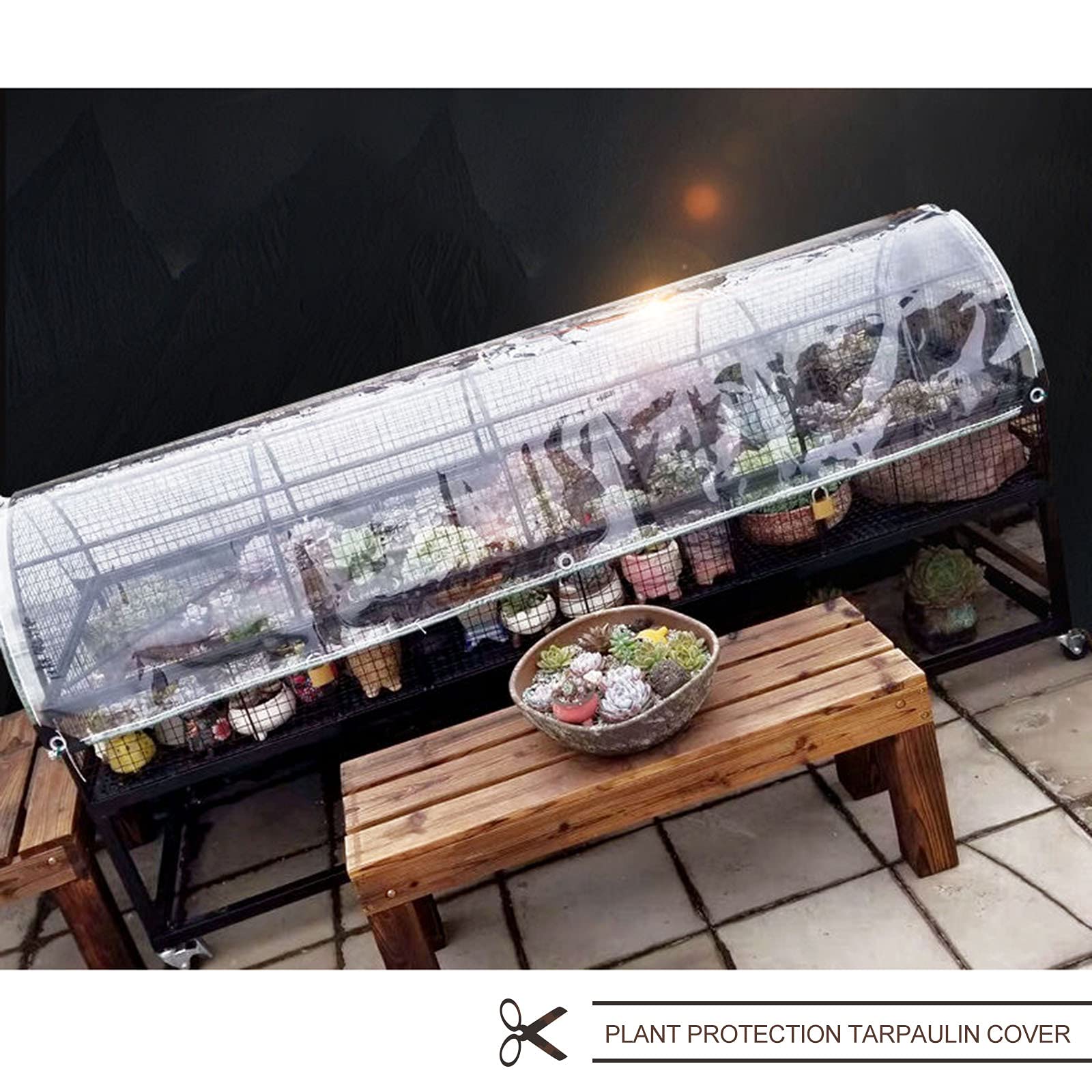 Transparente PVC Plane 0,3 Mm – Wasserdicht, UV-beständig, 4x8 M Für Garten, Balkon & Camping
