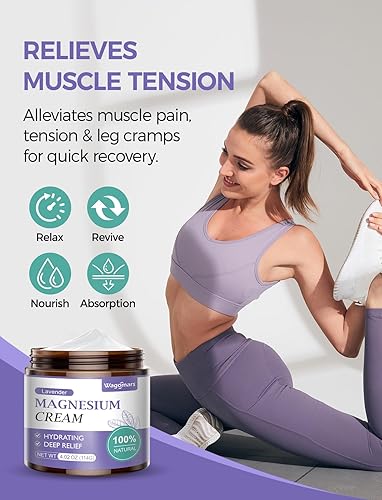 Miniatura 4 de Crema de magnesio para dormir  Loción tópica natural de magnesio para el dolor y calambres en las piernas, relajación muscular, calma  Mantequilla