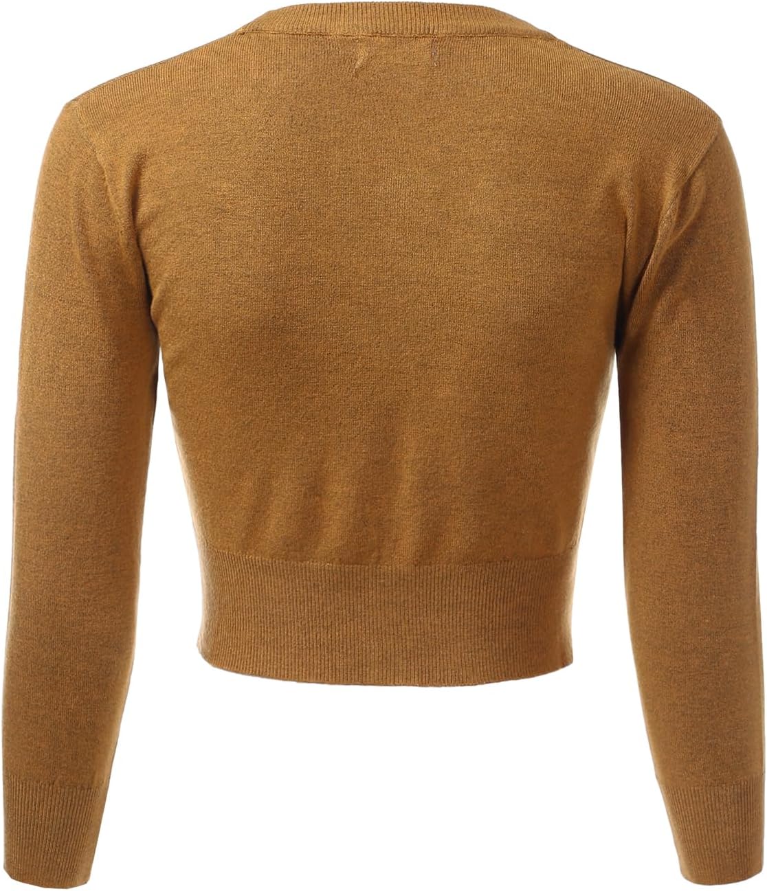 Women's 3/4 Sleeve Soft Open Front Cropped Sweater Cardigan (S-XXL)