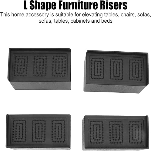 Miniatura 2 de Fydun Rectangular Furniture Riser Rubber Stackable Sofa Riser for Table Sofa Bed Wide Range of Uses