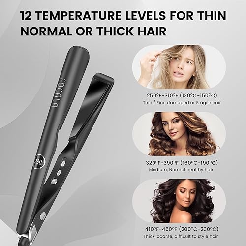 Miniatura 5 de Plancha rizadora en uno  Alisador de pelo y rizador 2 en 1 para alisarrizar el cabello ondulado  Alisado de torsión combo de doble voltaje de 1