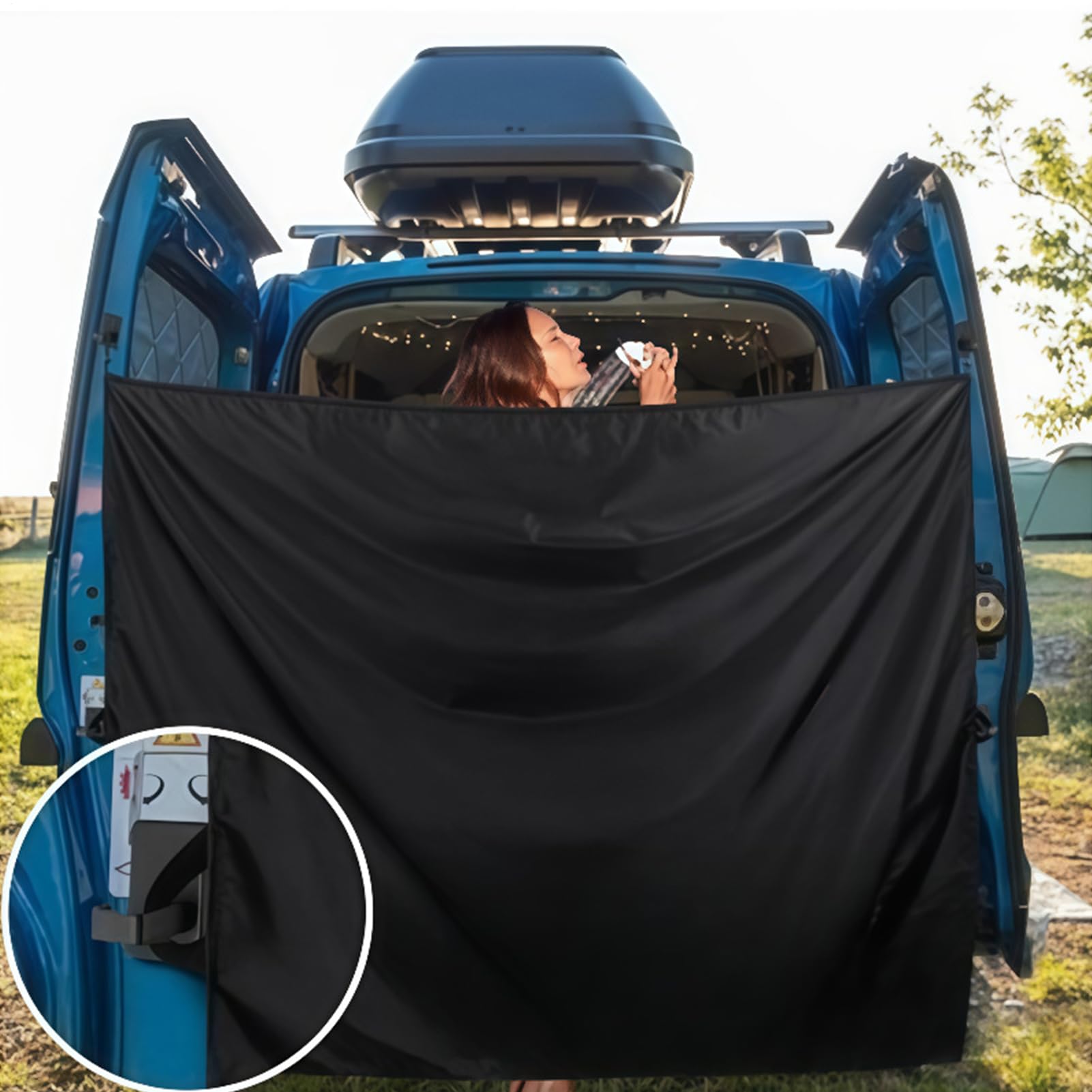 Rideau d'pour Porte Arrière de Voiture Rideau D'Pour Changer en Camping