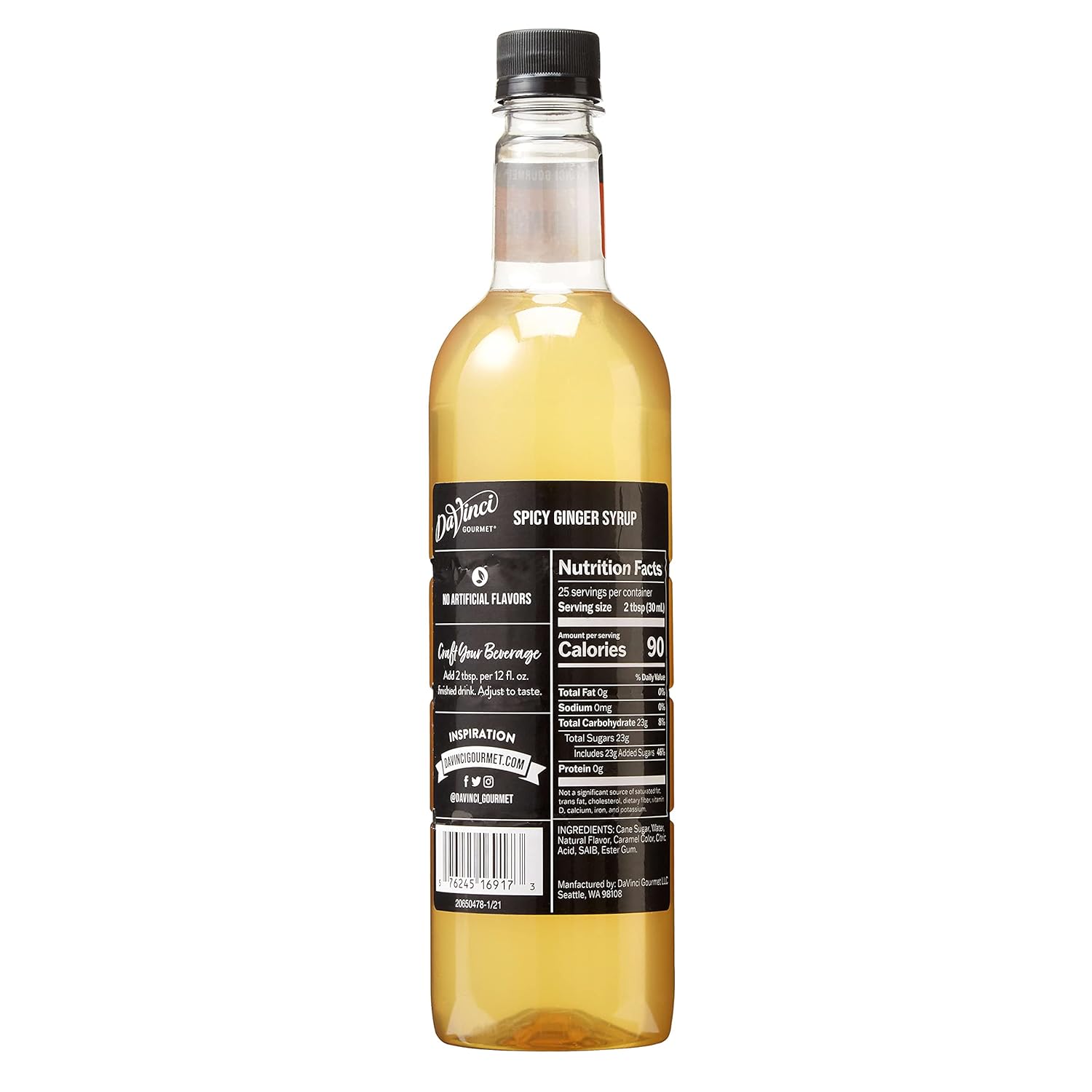 Condition photo showing New/Like New for DaVinci Gourmet Spicy Ginger Syrup, 25.4 Fluid Ounces (Pack of 1) Spicy Ginger 25.4 Fl Oz (Pack of 1)
