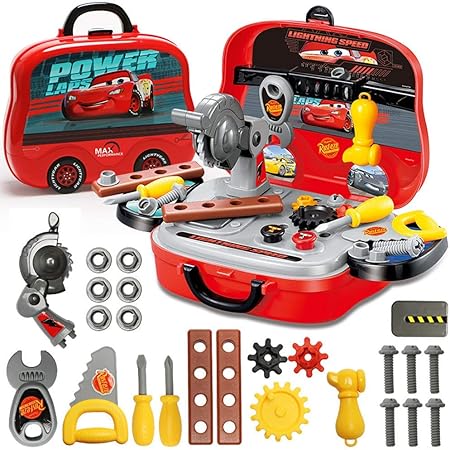 Amazon 大工さんちゃ 玩具 おままごと 大工さん なりきりセット 収納box付き 大工セット カーズ 並行輸入品 大工さん おもちゃ