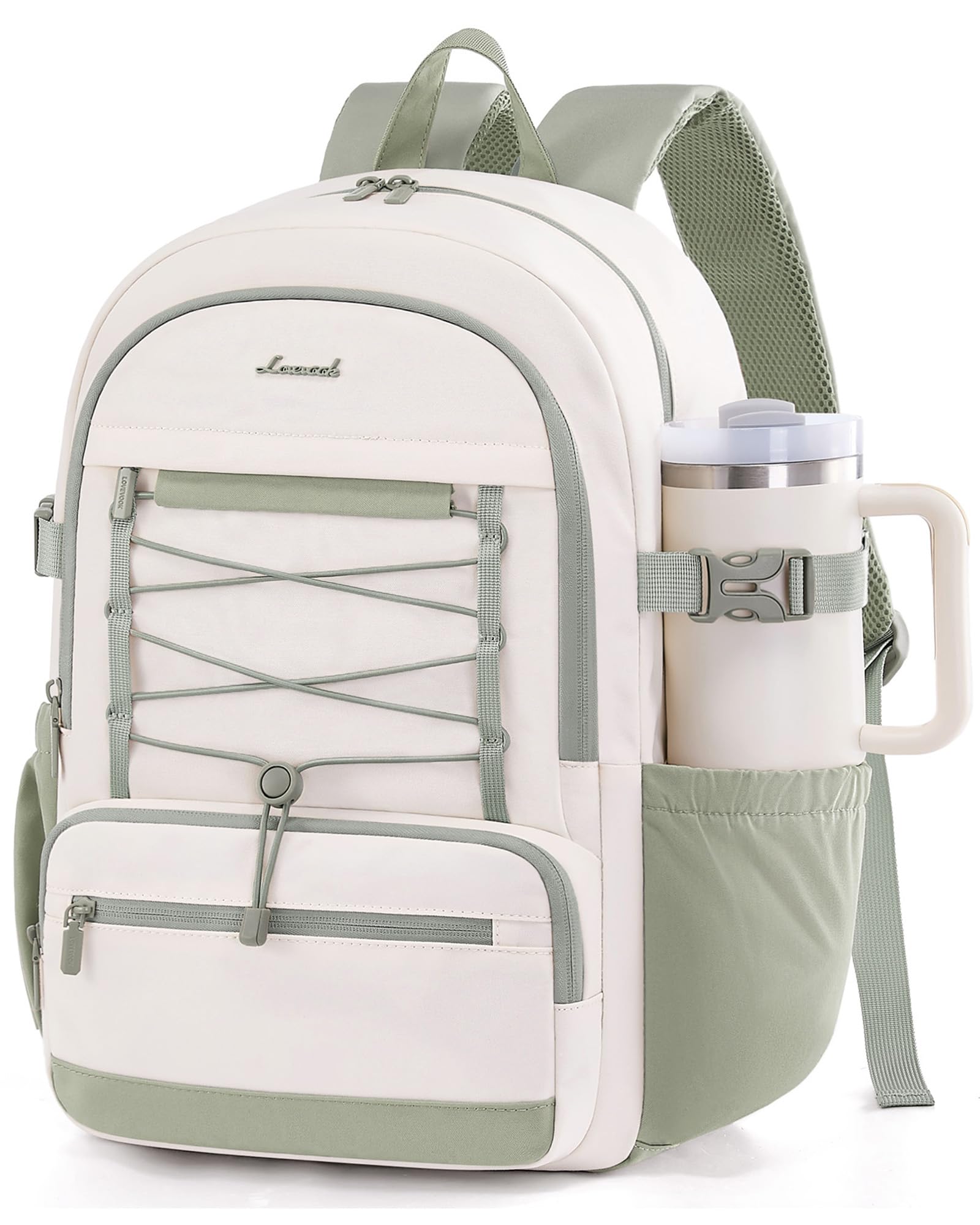 LOVEVOOK Schulrucksack Teenager Mädchen Schultasche Wasserdicht 15,6 Zoll Laptop Rucksack Damen Elegant Travel Backpack Women Uni School Bag Fashion Tagesrucksack Arbeitsrucksack für Reise Schule Work