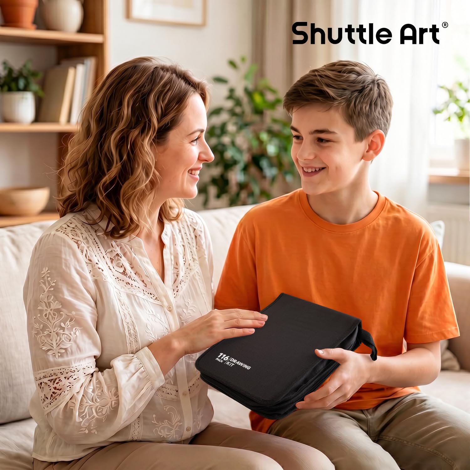 Shuttle Art 116 PCS Kit Crayon Dessin Professionnel Set de Dessin Complet | avec Crayons de Couleur,Crayons Aquarelles,Graphite,Fusain,Carnets de Croquis, Malette Dessin pour Artiste, Débutant, Adulte
