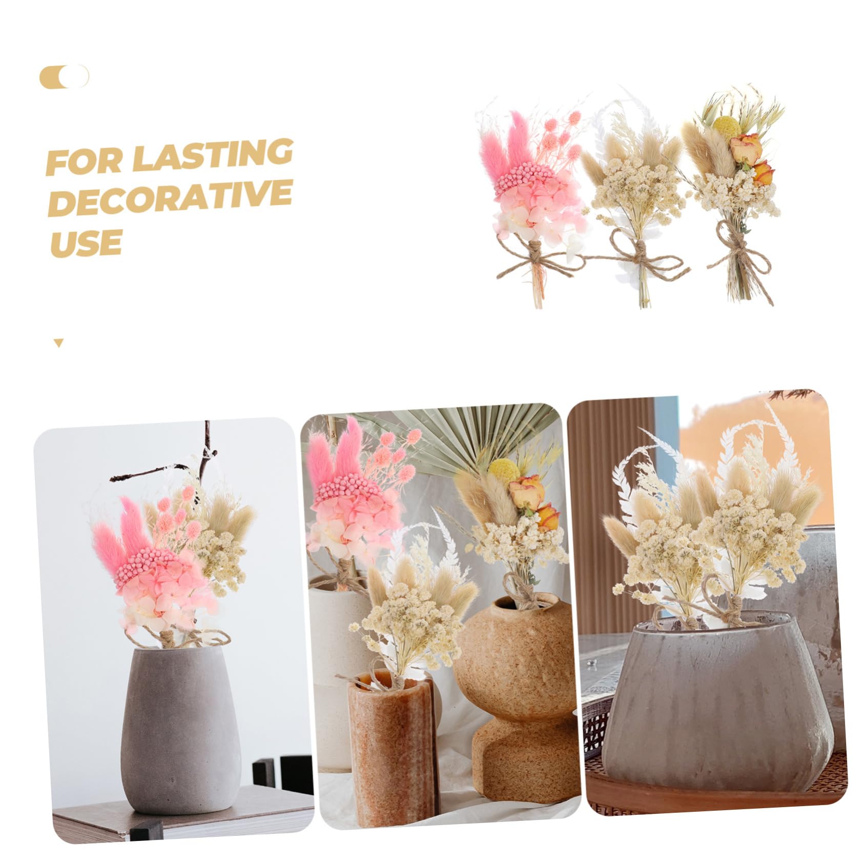 Alipis 2 Sätze Mini Trockenblumenstrauß Teiliges Dekorative Getrocknete Blumen Für Hochzeiten Partys Und Wohnkultur Pflegeleicht Für Fotos Und Kreative Arrangements 6 Stück * 2