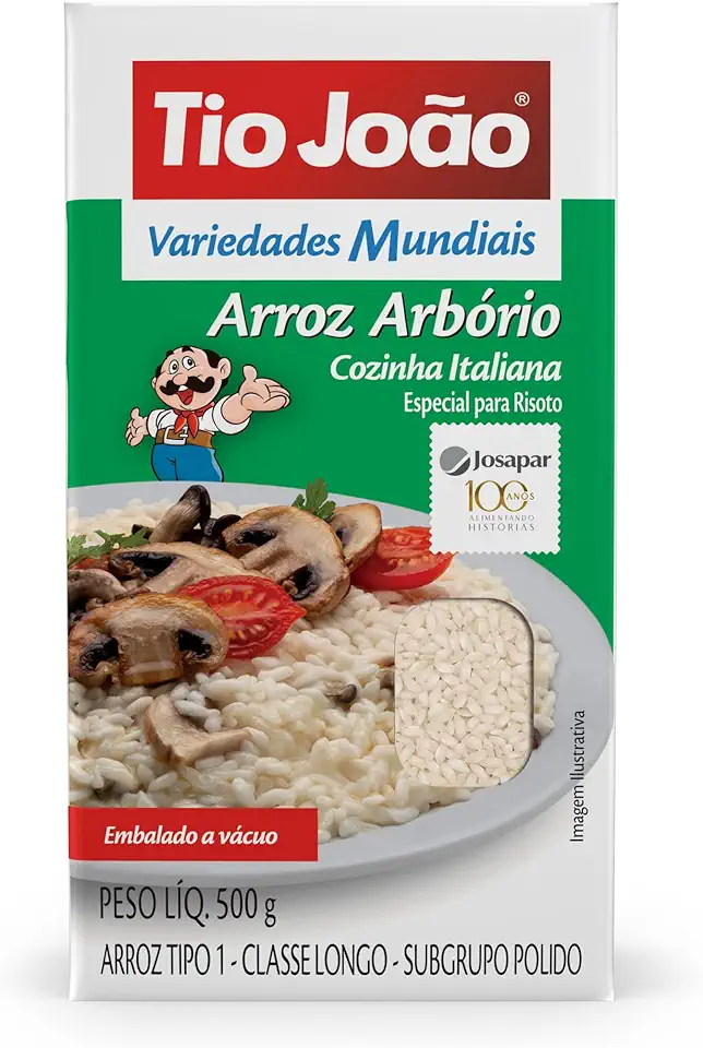 Arroz Arbório Tio João Variedades Mundiais Cozinha Italiana - 500g