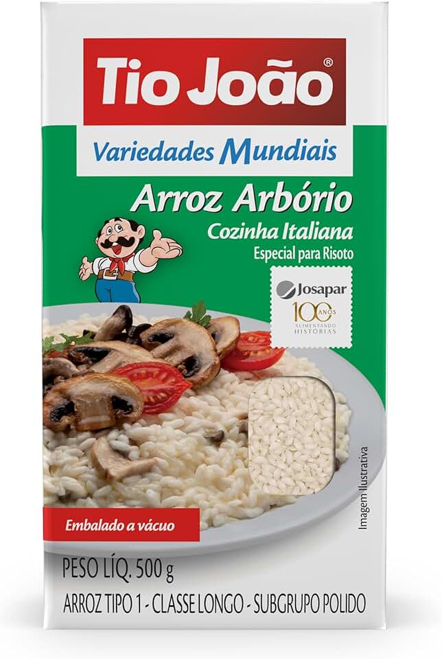 Arroz Arbório Tio João Variedades Mundiais Cozinha Italiana - 500g