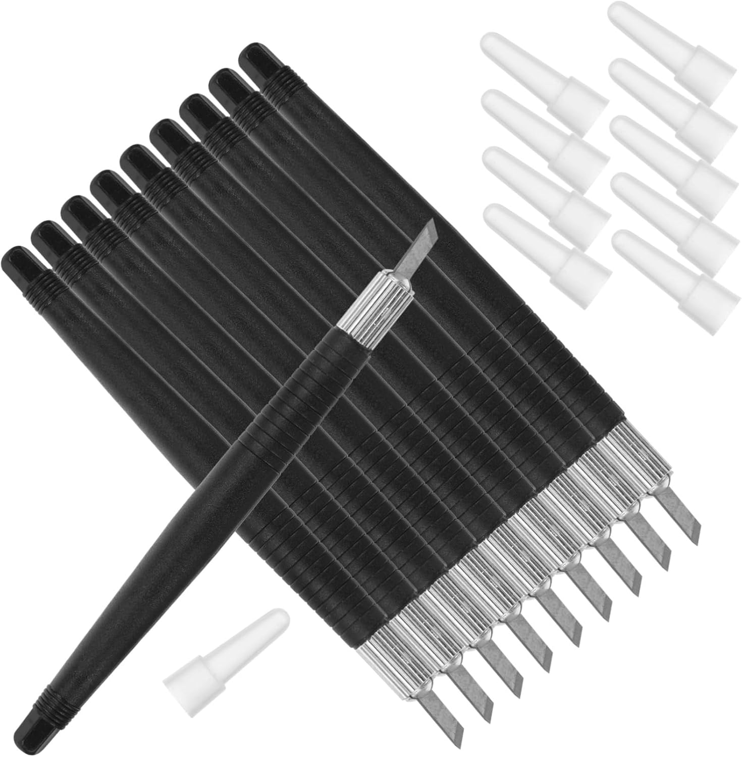 JEWEDECO 10pcs Portable Carving Tools for Woodworking Hand Engraving Chisels for Crafts Comfortable Grip for Easy Handling