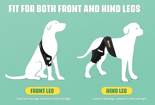 Miniatura 4 de Rodillera para perros para pierna trasera, soporte fuerte que reduce el dolor y la inflamación, mejor recuperación para lesiones de ligamento