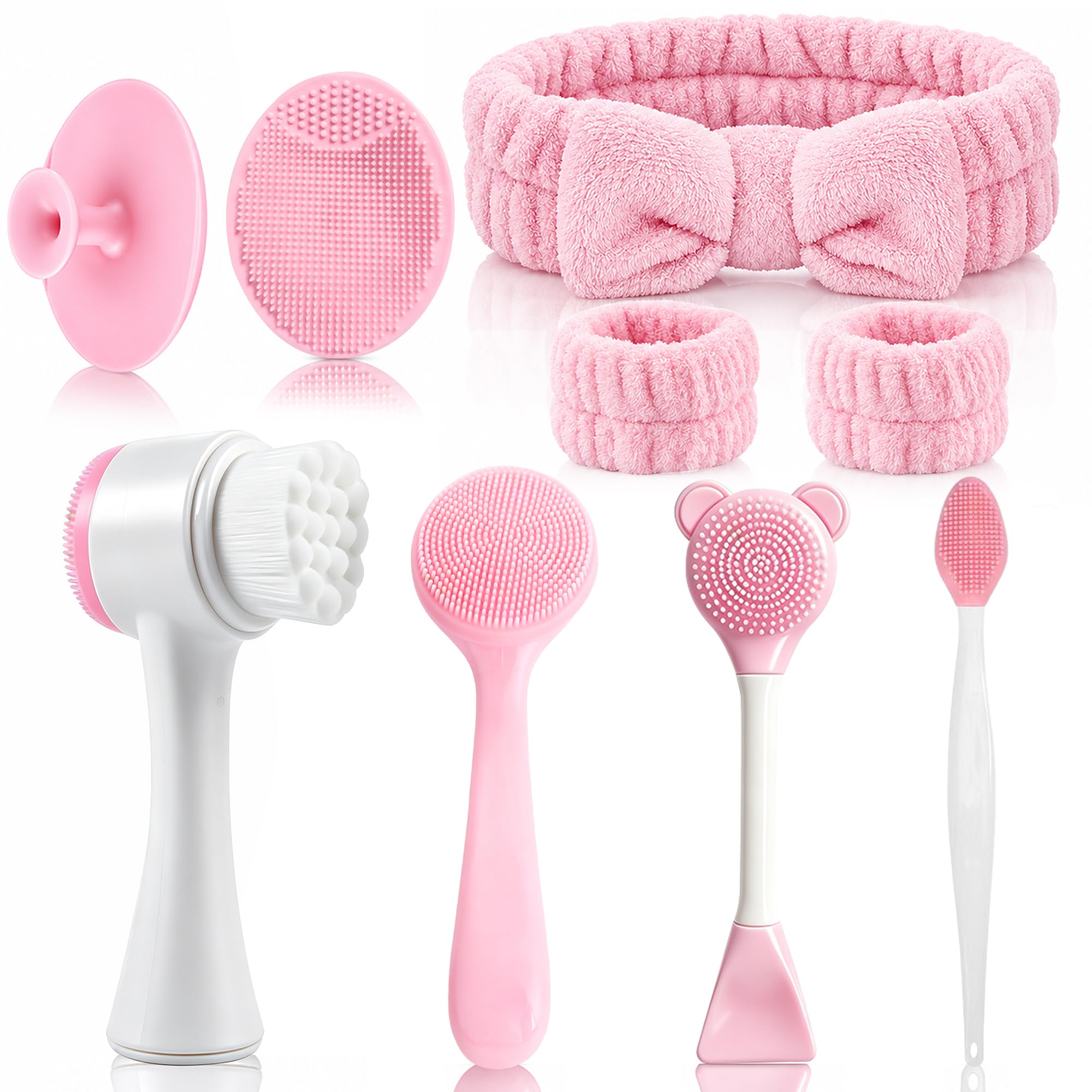 Silicone Facial Cleansing Brush Set，Face Scrubber for Deep Pore Cleansing