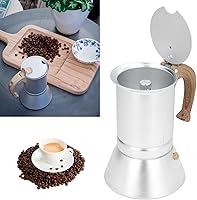 Vista 7 de Cafetera moka plateada, cafetera de café expreso para estufa, cafetera clásica italiana para expreso, moka, café cubano, capuchino, café con leche