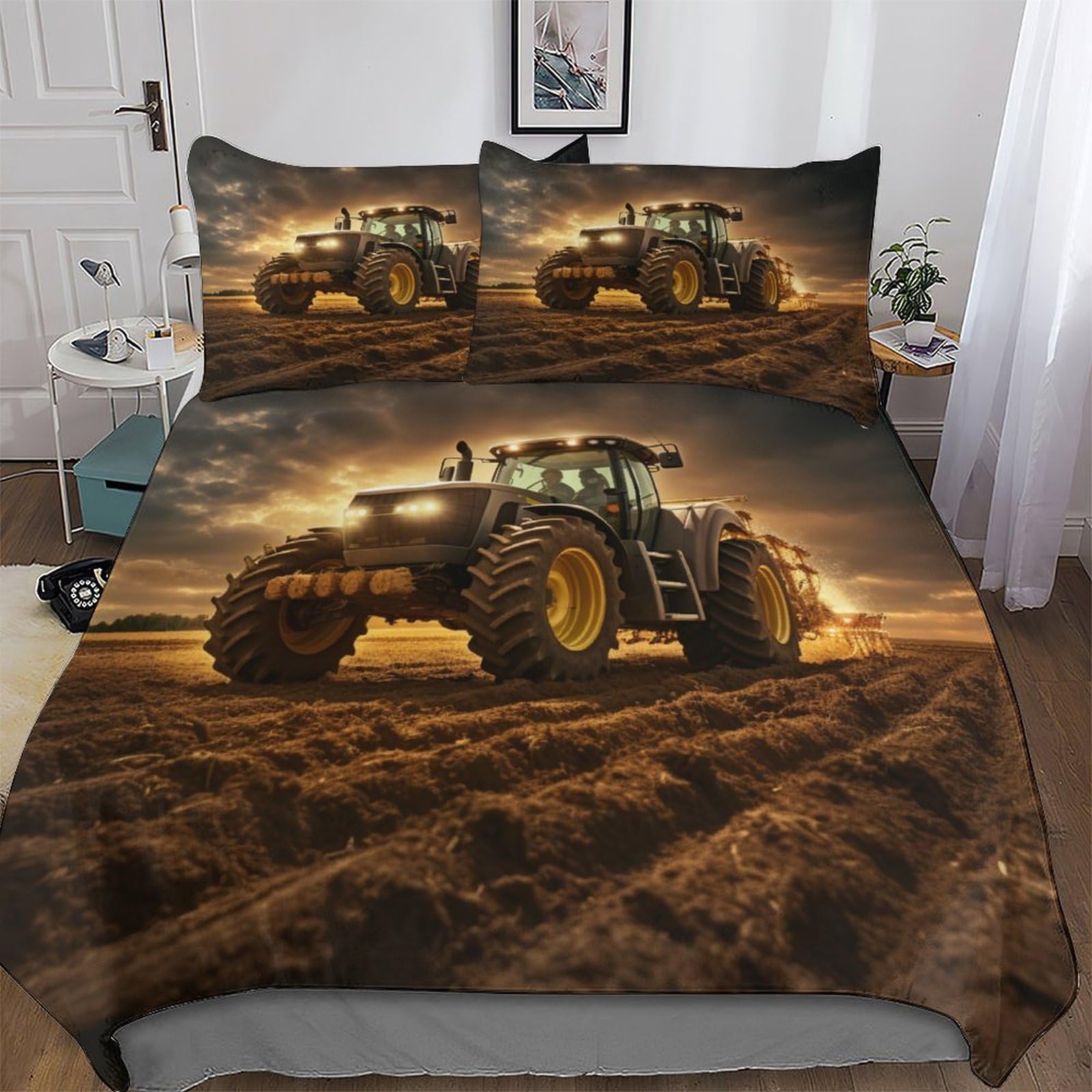 Housse de couette tracteur en microfibre coton au confort supérieur
