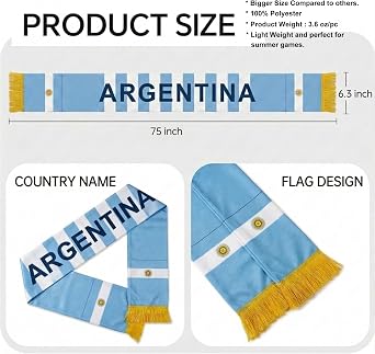 COUVER Reversible National Soccer Fan Knit Scarf Country Flag
